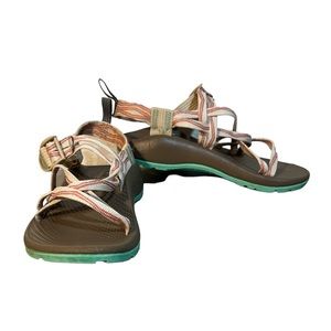 Chaco Big Kids Juniors Size 2 ZX1 Ecotread Orange Blue Brown Souls Waterproof